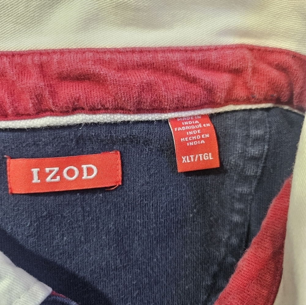 IZOD Rugby Shirt Men’s XLT Tall Long Sleeve - Picture 7 of 10